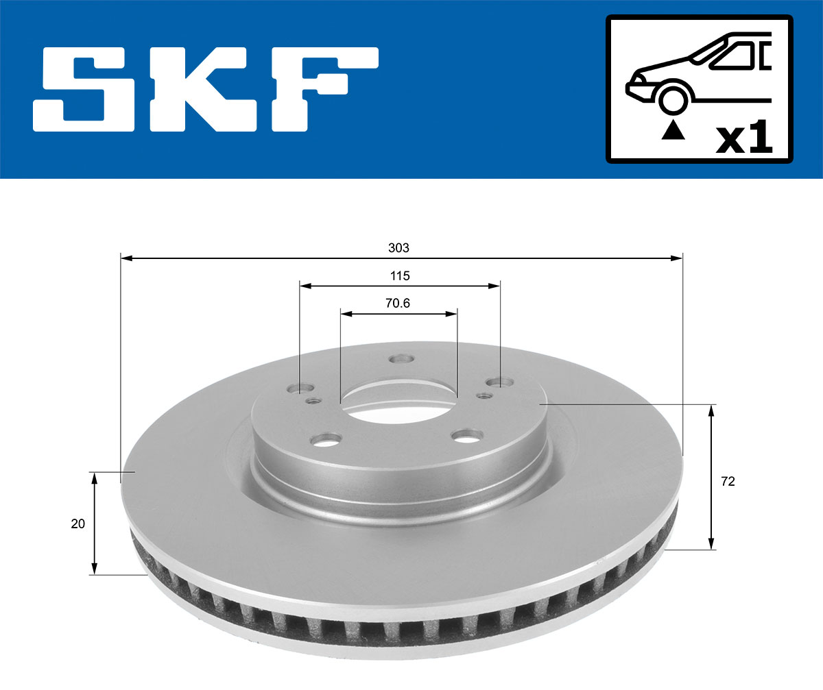 SKF VKBD 80129 V1 Disc frana